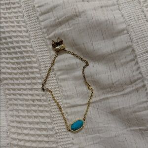 Kendra Scott Gold Bracelet with Turquoise Stone